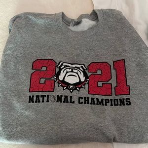 Brand new 2021 UGA NATIONAL CHAMPIONSHIP crew neck